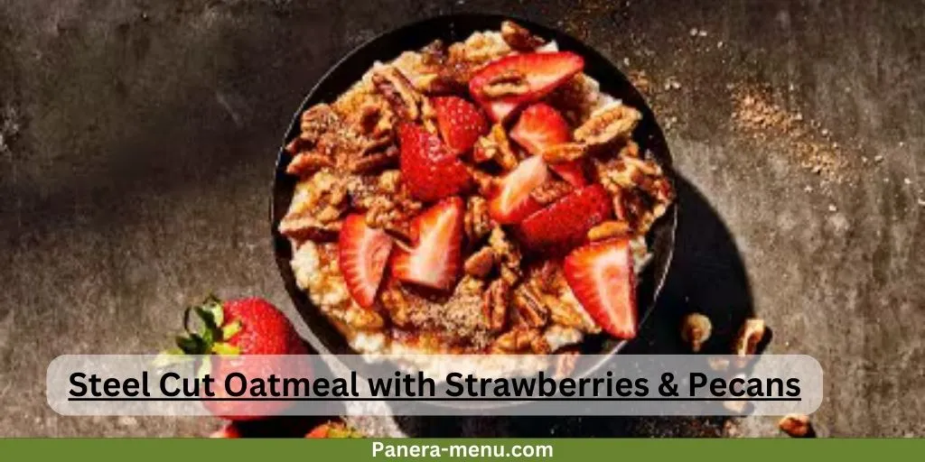 Steel Cut Oatmeal with Strawberries & Pecans